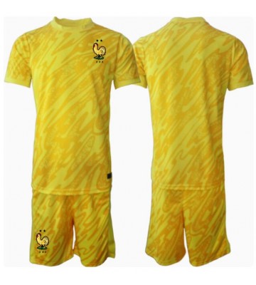 France Goalkeeper Replica Home Stadium Kit for Kids Euro 2024 Short Sleeve (+ pants)